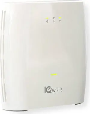 Qolsys IQWF6 IQ WiFi 6 Wi-Fi Router Mesh System, 1500 sq ft Coverage, Can Add up to 8 Nodes, Independent or Parallel, IQ Panel Integration Compatibility, 2.4GHz/5GHz, IPv4 and IPv6, 1x LAN / 1x WAN