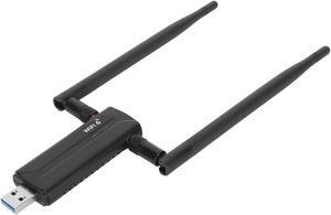 WiFi6E AX5400M Triple Band USB 3.0 WiFi Adapter, 6GHz 5GHz 2.4GHz, Dual 6dBi Antennas, 2400Mbps,11/10, RTL8832CU Chip, for Desktop PC Laptops