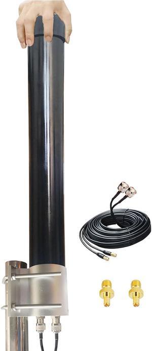 2x2 MIMO 5G External Antenna T-mobile Outdoor Omni Directional 4G LTE Antennas for N71 Verizon AT&T All US Canadian Carrier with TS-9 SMA Cable