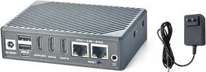 NanoPC-T6 LTS Mini Computer WiFi Router, Office Home Smart IoT Gateway, Rockchip RK3588 CPU 6Tops NPU, with 2X PCle 2.5G Ethernet Port for AI edge computing, Support M.2 NVMe SSD Module (4+32GB)