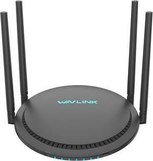 WAVLINK AC1200 Dual Band WiFi Router High-Speed Wireless Internet with 5 Gigabit Ports, USB 3.0, Touchlink Technology, 4x5dBi Antennas, WPA3 Security, Parental Control, AP/WISP Mode
