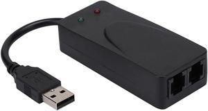 Fax Modem, Dual Port USB2.0 56K External Modem Driver, Dual Port Modem USB Modem, USB 56K External Dial Up Voice Fax Data Modem Fit for Win7 Win8 Win10 XP