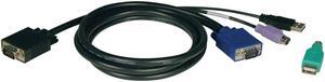 Tripp LTE P780-015 PS2 & USB (2-in-1) KVM Kit for B042-Series KVM Switches - 15ft