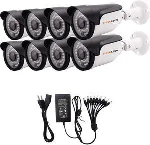 TIGERSECU Super HD 1080P 4-in-1 Security 8-Camera Bundle
