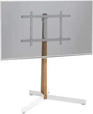 Vogel's TVS 3695 TV floorstand for 40-77 inch TVs, Max. 110 lbs (50 kg), Swivels up to 90º, Max. VESA 600x400, TV floorstand Built with Premium PEFC-Certified Oak Wood and Steel, White