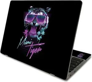 MightySkins Skin Compatible with Samsung Chromebook 4 (2021) 11.6" - Miami Tiger | Protective, Durable, and Unique Vinyl Decal wrap Cover | Easy to Apply, Remove, and Change Styles | Made in The USA