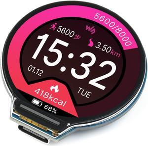 waveshare RP2040 MCU Board with 1.28inch Round LCD 240x240 Pixels Colorful IPS Display, Based on Raspberry Pi RP2040, Dual-core Arm Processor, Onboard 6-axis IMU Sensor, USB-C Connector etc.
