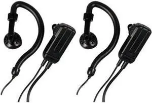 Midland(r) - AVPH4 Ear Clip Headset Headphones for Midland(r) GMRS Two-Way Radios - Secure Fit - Crystal Clear Communication Built-In Microphone and Push To Talk Button