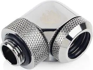 Bitspower G1/4" to Enhance Multi-Link Adapter Fitting for 14mm OD Rigid Tubing, 90 Degree Rotary, Black Sparkle