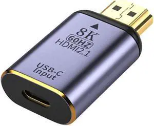 xiwai USB-C Type C Female Source to HDMI Sink HDTV Adapter 8K@60hz 4K@120hz for Tablet & Phone & Laptop