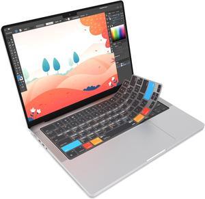 JCPal Adobe Illustrator Shortcut Guide Keyboard Cover for 2021/2023 M1/M2/M3 Apple MacBook Pro 14 inch and MacBook Pro 16 inch, 2022/2024 MacBook Air 13 inch, 2023/2024 MacBook Air 15 inch (US-Layout)