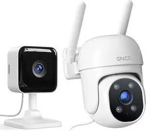 GNCC Security Camera Set, 1080P Indoor Camera Bundle with 1080P Outdoor Camera