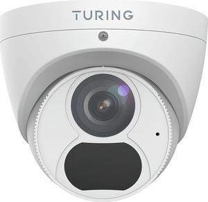 Turing TP-MED8M28 SMART Series 8MP IR Turret IP Camera, White; 2.8mm Fixed Lens; Face Recognition, People and Car Detection with SMART series NVR Bridge
