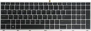 AUTENS Replacement US Keyboard for HP ProBook 450 G5 / 455 G5 / 470 G5 / 650 G4 / 650 G5 / 655 G4 / 655 G5 Laptop Silver Frame Backlight No Pointer