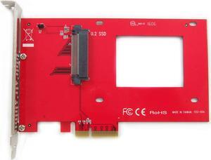 Ableconn PEXU2-132 NVMe 2.5-inch U.2 (SFF-8639) SSD PCIe 4.0 x4 Carrier Adapter Card - for 2.5-inch U.2 NVMe SSD - U.2 to PCIe - PCIe Adapter for U.2 Drive
