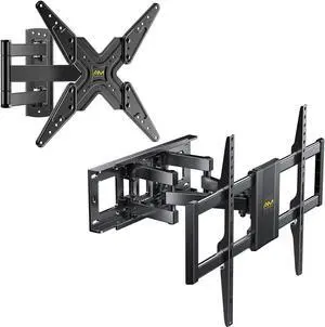 AM alphamount TV Wall Mount Full Motion for Most 26-60 inch TVs up to 70lbs Max VESA 400x400mm; Full Motion TV Wall Mount for Most 37-75 Inch TVs up to 100 lbs Max VESA 600x400mm