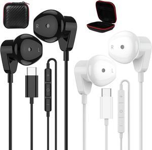 APETOO USB C Headphones Wired Earbuds HiFi Stereo Type-C Earphones with Microphone Volume Control for iPad Pro Samsung Pixel Oneplus Sony Macbook