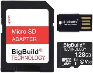 BigBuild Technology 128GB Ultra Fast 100MB/s U3 Micro SDXC Memory Card for Samsung Galaxy A14, A34, A54 Cell Phone