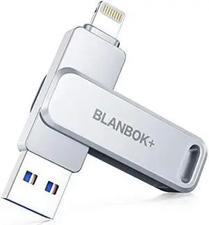 MFi Certified 128GB Photo Stick for iPhone Flash Drive,USB Memory Stick Thumb Drives High Speed USB Stick External Storage Compatible for iPhone/iPad/Android/PC