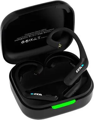 CCA BTX TWS Bluetooth 5.2 True Wireless Lossless AptX HiFi Earhooks Adapter with Microphone C Pin Suitable for in-Ear Headphones/Earbuds, Such as C12, etc.