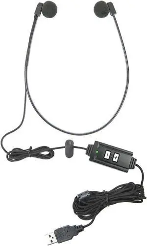 ECS WordHear-O USB Transcription Headset with Under-Chin Design