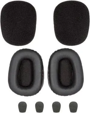 BlueParrot B450-XT Cushion Kit - Includes Foam and Leatherette Replacement Ear Cushions, Four Foam Windscreens (for B450-XT only - 1st Gen Prior to May 2020) VXI-204019-B