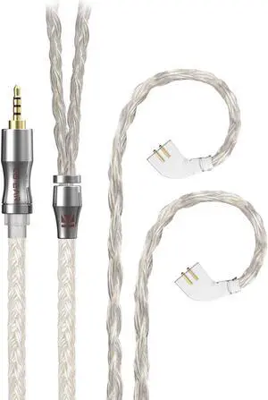 24 Core QDC Earphone Cable-KBEAR [Expansion] Upgrade Cable, 4N Copper Silver plated Cable, IEM Detachable Cable with2.5mm Plug, Suit for ZS10-PRO AS16 ASF EDX EDXPRO AST DQ6 EDS ED10 (QDC2.5, Silver)