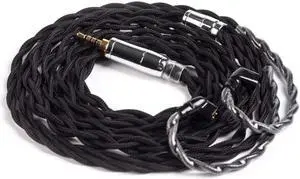 4 Core QDC Earphone Cable-KBEAR [Smooth] Upgrade Cable, 5N UPOCC Singel Crystal Copper Cable, IEM Detachable Cable with2.5mm Plug, Suit for ZS10-PRO AS16 ASF EDX EDXPRO AST DQ6 (QDC, 2.5Black)