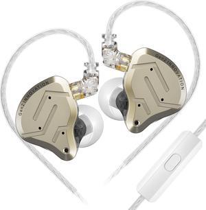 keephifi KZ ZSN PRO 2 Professional Hybrid Technology in Ear Monitor Earphone 1DD+1BA HIFI Gaming Earbuds with 3.5mm Detachable Cable for Audiophile (Yellow, with mic)