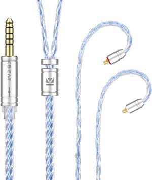 Kinboofi MMCX 2M Long Headphone Cable,KBEAR ST16 Plus Earphone Cable Replacement Earphone Wire Cable,Improve Comfortable Wearing Replacement Cable for FILO FH3 (Silver, MMCX 4.4mm Audio Jack)...