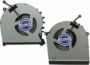 LANDALANYA New CPU and GPU Fan for HP OMEN GTX1660 17-CB 17-CB0063TX 1005TX 17-CB0030NR 17-CB0070NR 0092NR 17T-CB0000 TPN-C144 Series MG75091V1-1C010-S9A MG75091V1-1C020-S9A Thin Fan(Thickness 1cm)
