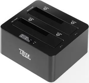 Liztek HDDT2BS Dual Bay USB 3.0 Super Speed to 2.5 and 3.5 inch SATA Hard Disk Drive and Solid-State Drive External Docking Station Duplicator/Cloner 4TB Support