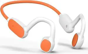 Mehomeli Kids Headphones, Bluetooth 5.2 Air Conduction Open Ear Headphones, 85dB Volume Limiting, Stereo Sound with Mic, IPX5 Waterproof, 20H Playtime, Perfect for School and Outdoor Activities-White