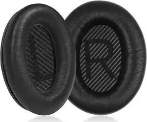 MOLGRIA Lambskin Ear Pads Cushion, Replacement Sheepskin Earpads for Bose Quiet Comfort QC 35 II QC35 QC35ii QC15 QC25 QC2 AE2 SoundLink SoundTrue Headphones(Black)