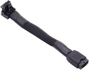 NFHK 12VHPWR ATX3.0 PCI-E 5.0 Power Modular Cable Male to Female Up Angled 90 Degree Extension for 3080 3090TI PSU 16Pin 12+4P Graphics Card