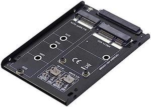 NFHK Dual MSATA NGFF B+M SSD Card JBOD Raid0 Span Bridge to 2.5inch SATA Combo HDD Disk Drive Enclosure