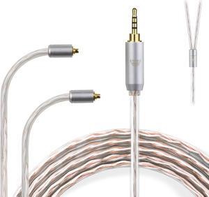 okcsc 4 Core MMCX to 2.5mm for Shure MMCX Upgrade Cable for SE215 SE315 SE425 SE535 SE535LTD SE846 FH9 FA9 FH5S BGVP UE900s T2 T3 AK T8iE XELENTO REMOTE FH1 F9 F9PRO AM05 W80 3.94FT
