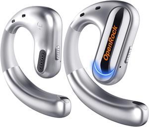 OpenRock Pro Open Ear Headphones, Bluetooth 5.2 Wireless Earbuds, 46 Hours Playtime with Charging Case, Extra Deep Bass, IPX5 Waterproof, for Sports, Gaming, Office, Running, Cycling, Driving, Hiking