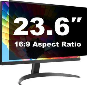 Pozlle 23.6 Inch Computer Privacy Screen Shield for 16:9 Widescreen Desktop Monitor - Anti-Glare Blue Light Privacy Filter and Anti Spy Privacy Screen Protector Film