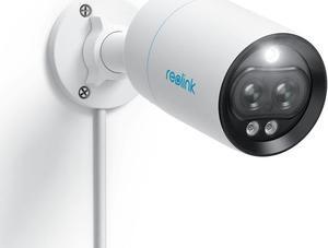 REOLINK Dual View PoE Camera - IP Security Camera System with 1x 4K Wide-Angle Lens and 1x 3MP Telephoto Lens for A Close-up, AI Detection, Color Night Vision, Two-Way Talk, RLC-81MA