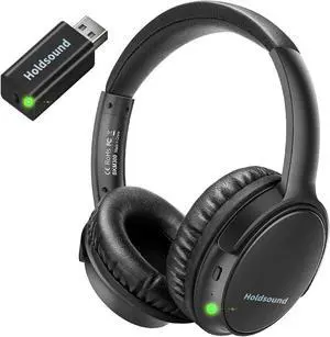 BKM300 Wireless TV Headphones with Bluetooth USB Transmitter, Simple Operation, 165ft (50m) Wireless Range, No Static & No Delay