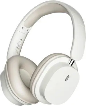 Memo Tech Wireless Headphones Foldable and Portable Design Soft Leather EarMuffs (White)
