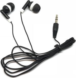 TFD Supplies Wholesale Bulk Earbuds Headphones 100 Pack for Iphone, Android, MP3 Player - Black