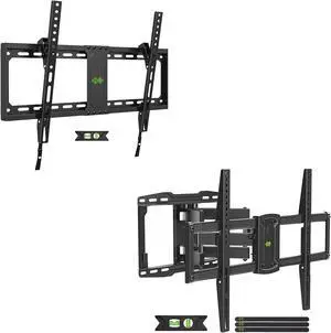 USX MOUNT TV Wall Mount Tilting Brackets for Most 37"-70" Flat Curved Screen TVs, Max VESA 600x400mm, Weight Capacity 132lbs,UL Listed Full Motion TV Wall Mount for Most 37-75 inch TV