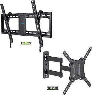 Tilting TV Wall Mount for 37-82 Inch TVs Mounts Up to 132 lbs & Full Motion TV Wall Mount for 26-60 Inch TV Mounts Up to 77 lbs