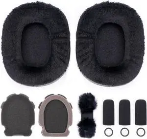 Voarmaks Refresh Kit Compatible with Bose A20 A10 Aviation Headsets Featuring Breathable Velour Ear Pads,3 Durable Mic Foam Cover,Headband Cushion Pads