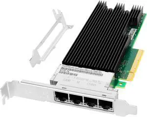 Vogzone for Intel 10Gb PCI Express* v3.0. 8GT/s x8 Ethernet Converged Network Adapter, 10 Gigabit Ethernet Server NIC 4X RJ45 Ports Intel XL710BM1 Chip LAN Card, Compare to Intel X710-T4