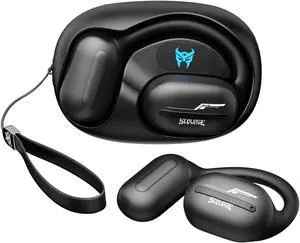 Transformers TF-T20 Open Ear Headphones Wireless Bluetooth 5.4 Earbuds, 60H Playtime Sport Earbuds Wireless with HD Mic Earhooks, Over Ear Headphones for Running Driving Fitness Black