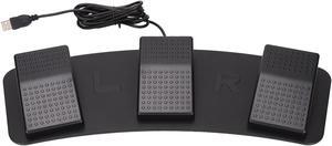 USB Triple Foot Switch Pedal, PC Triple Foot Switch Programmable Computer computer keyboard Multifunctional Ergonomic Triple USB Foot Pedal,for Video Game Office Equipment((photoelectric switch))