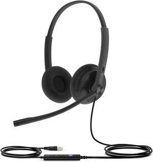 Yealink Teams Certified Telephone Headset Microphone USB Wired UH34 for Computer PC Laptop Stereo - Lite Dual